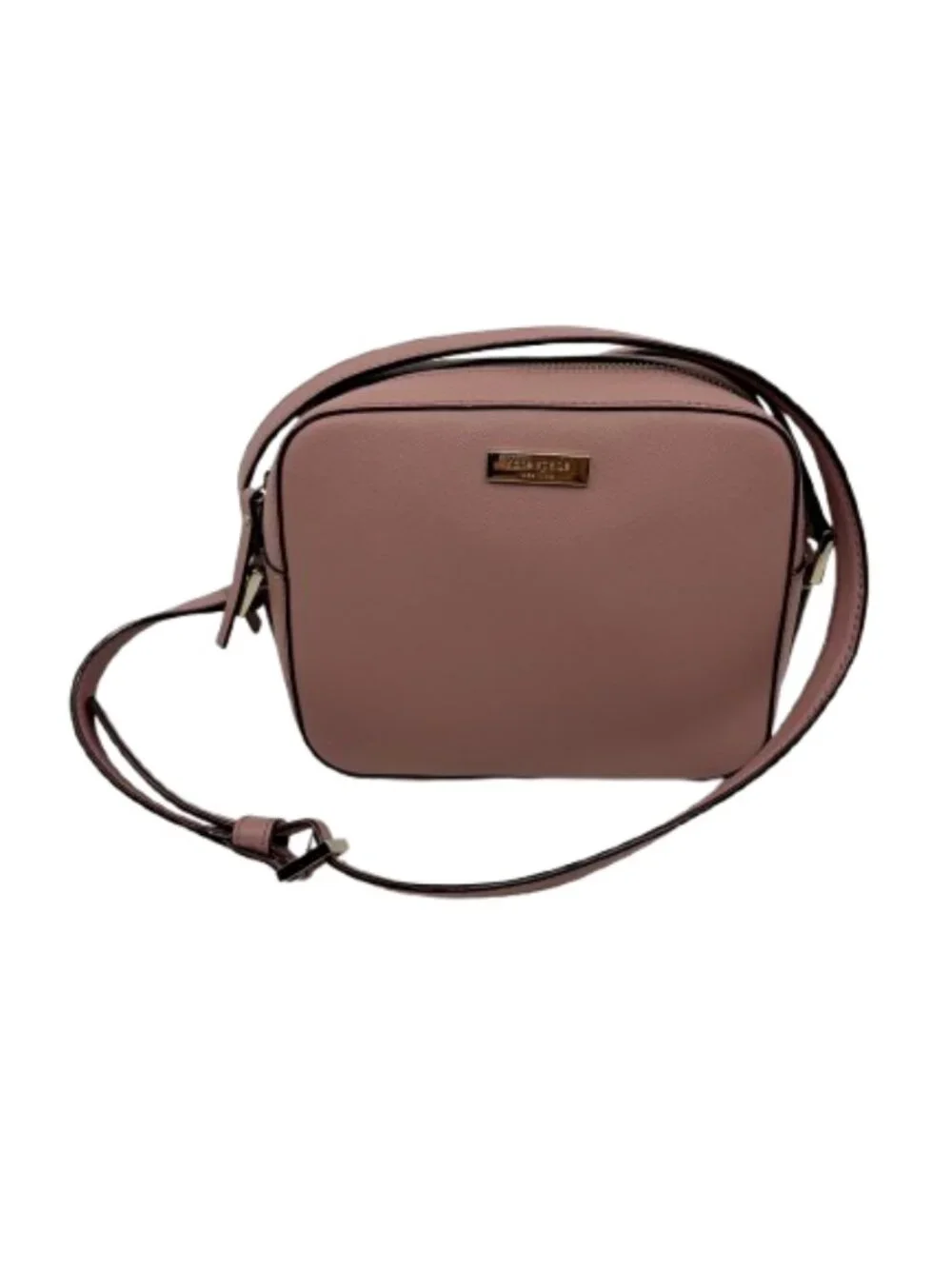 KATE SPADE~Newbury Lane~SAFFIANO LEATHER CROSSBODY CAMMIE BAG ROSE PINK NEAR NEW